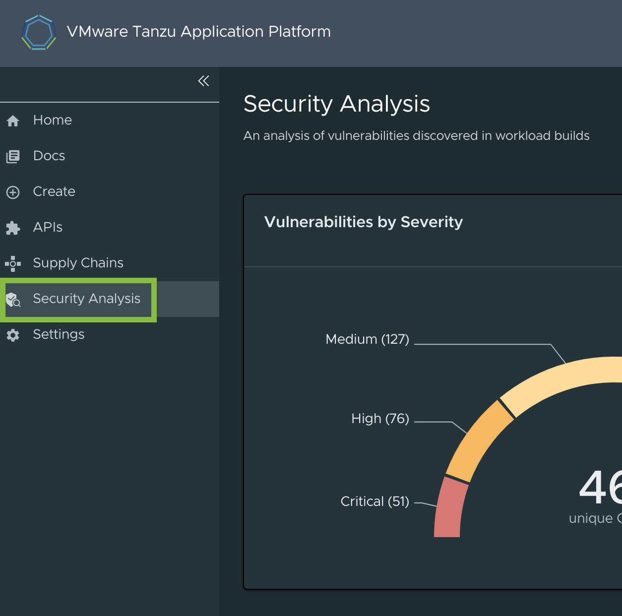 Screenshot of the Security Analysis GUI. The Security Analysis button is framed.