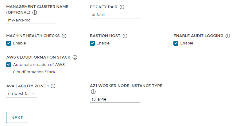 Configure the cluster