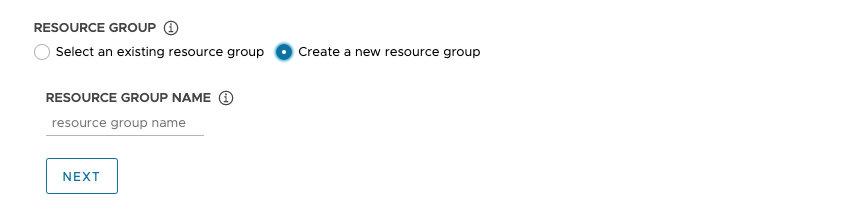 Create new resource group