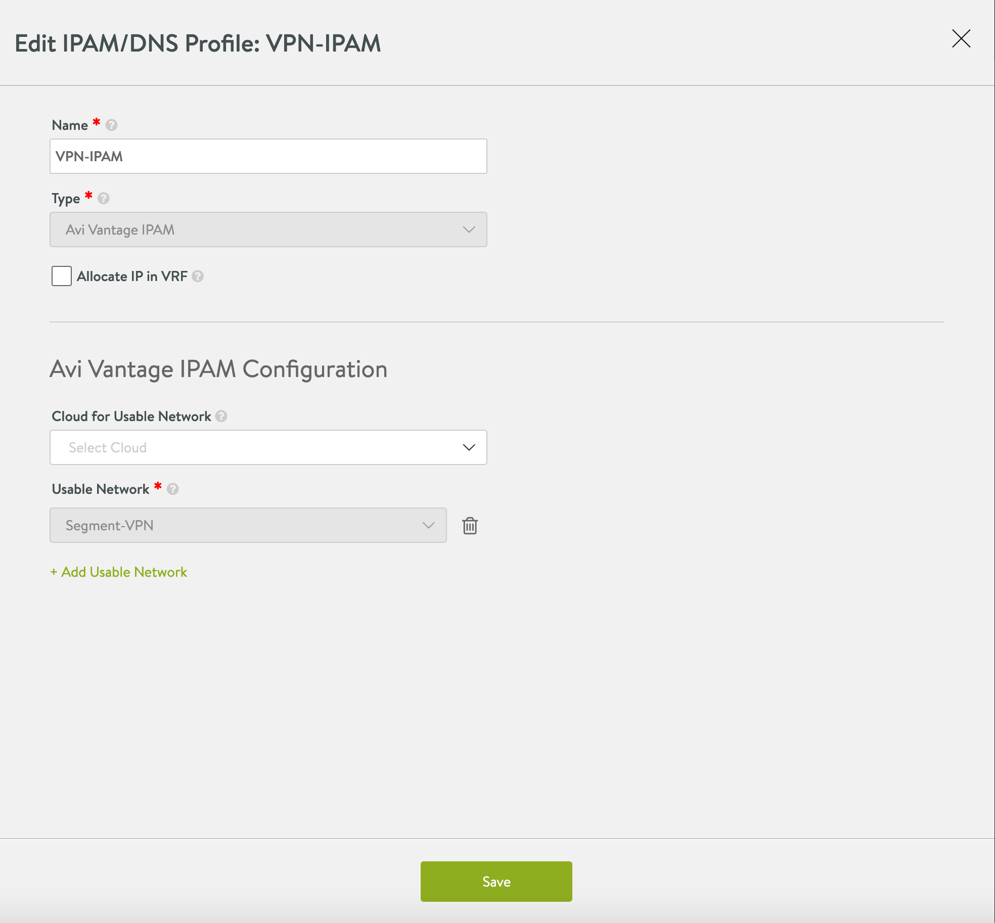 Configure IPAM and DNS Profile