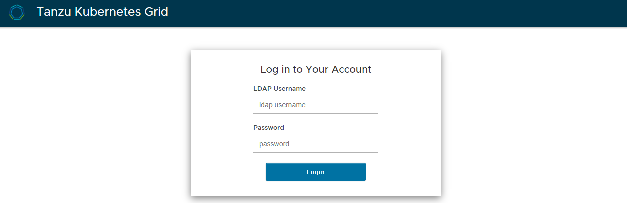 LDAPS login page