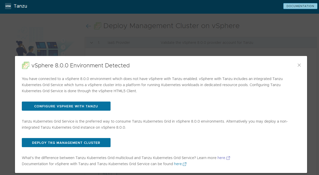 Deploy management cluster to vSphere 8