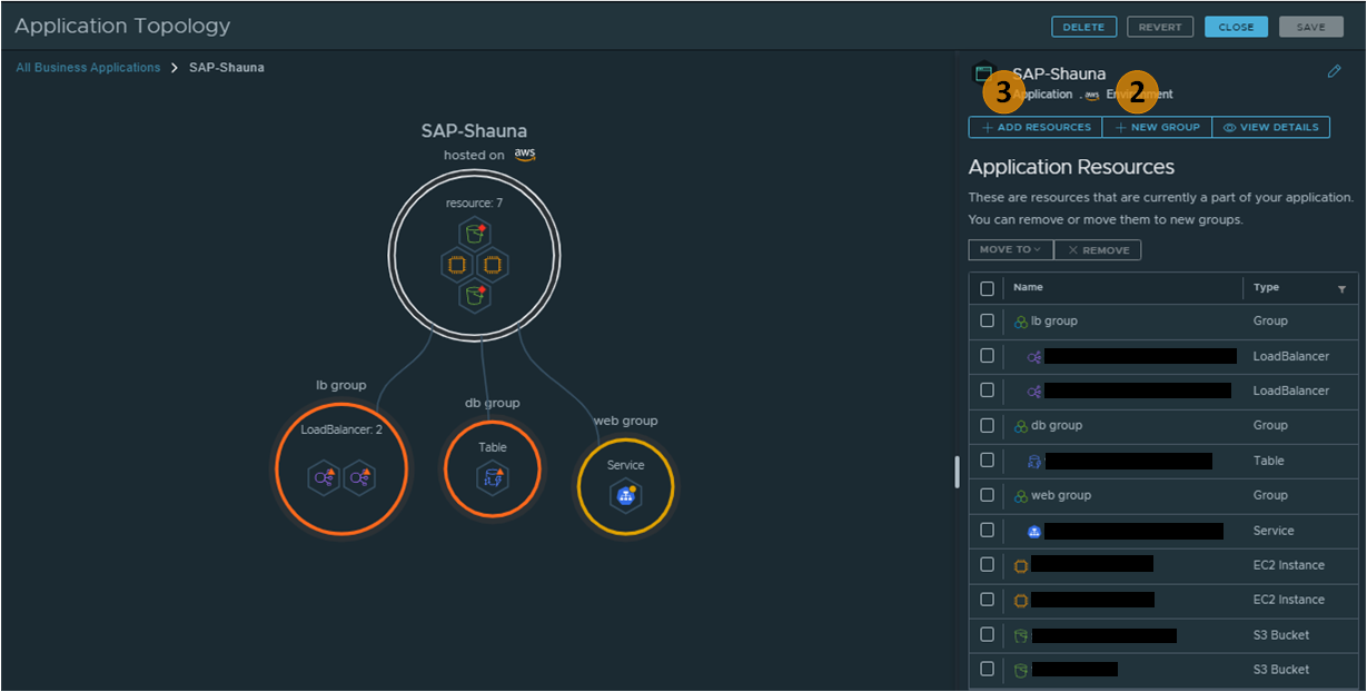 The saved application open with the editing pane.