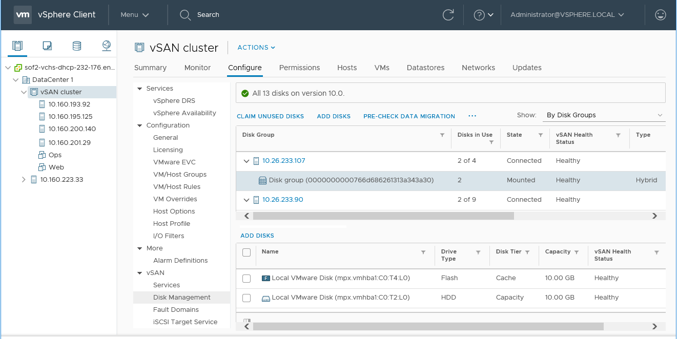 Disk Management page