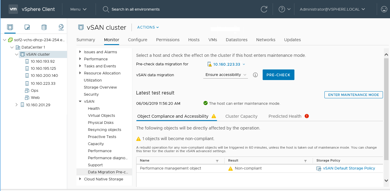 Data migration pre-check