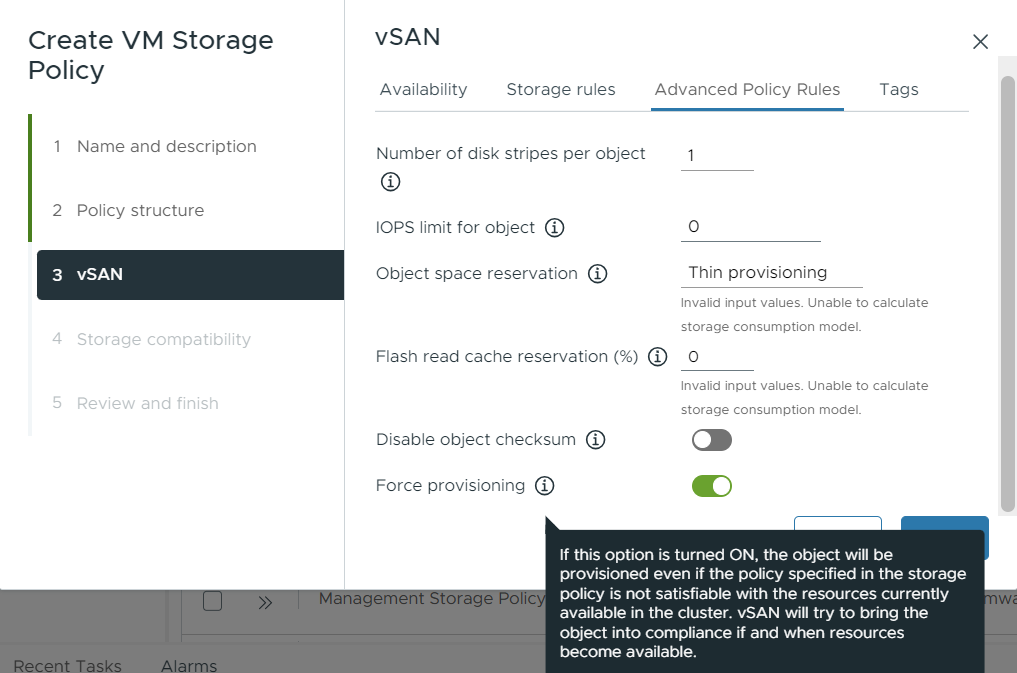 Force provisioning enabled.