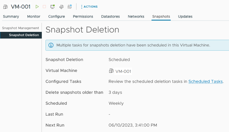 Monitor Snapshot Deletion Tasks